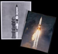 8x10 Color Double Glossy Launch Photograph and Black and White Photo of N-25 Launch from Bernard Hohmann's Personal Collection