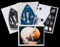 Four Photographs of Gemini Space Suit, Patches, and Helmet from Bernard Hohmann's Personal Collection
