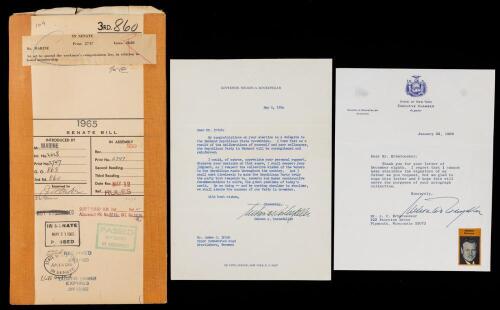 Nelson Rockefeller Signatures, 6 Pieces Total