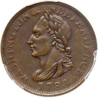 1783 Washington token. "UNITY STATES"