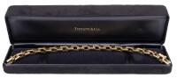 Men's Vintage Tiffany & Co. 18K Yellow Gold Bracelet with Impressive Weight and Striking Boxed Links. Original Presentat