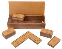 Armani Casa, Hero Domino Set in Mint Condition 28 Tiles in Custom Wood and Leather Box