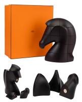 Herm&egrave;s Luxury: Rare, Large Samarcande Puzzle Sculpture in Solid Ebonized Mahogany, 13" Tall Mint In Herm&Atilde;&uml;s Box. A Magnif