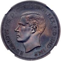 Cyprus. 1937-dated Edward VIII model 45 Piastres