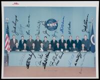 19 Astronaut Portraits Selected on April 4, 1966 Captured in One, Very Large Group Photo, 18 with Signatures (Ed Givens Deceased