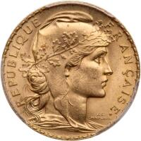 France. 20 Francs, 1914