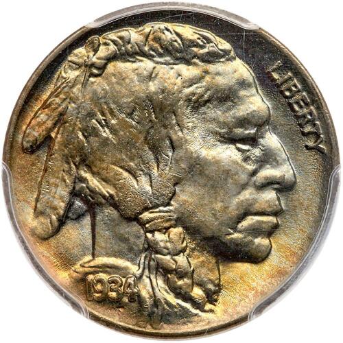 1934 Buffalo 5C PCGS MS66