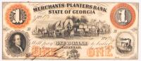 Savannah, Georgia. Merchants & Planters Bank. $1.00 1887
