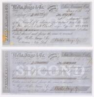 California, San Francisco. Wells, Fargo & Co. Express, Second of Exchange for $50.00 May 5, 1856