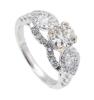 Beautiful Engagement Ring That Absolutely Sparkles in 18K White Gold Centered with a Fine .50 Carat Diamond - 3