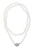 Two Wonderful Pearl Necklaces: Striking Freshwater Pearls, 14K Gold and Lapis Necklace and One 30" Freshwater Cultured Pearl Nec