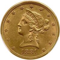 1881 $10 Liberty