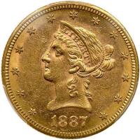 1887-S $10 Liberty PCGS MS61
