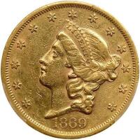 1869 $20 Liberty