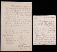Major William North: Autographed Letter Signed Dated 1803 Regarding his Father In-Law's Estate, James Duane + Second Sig